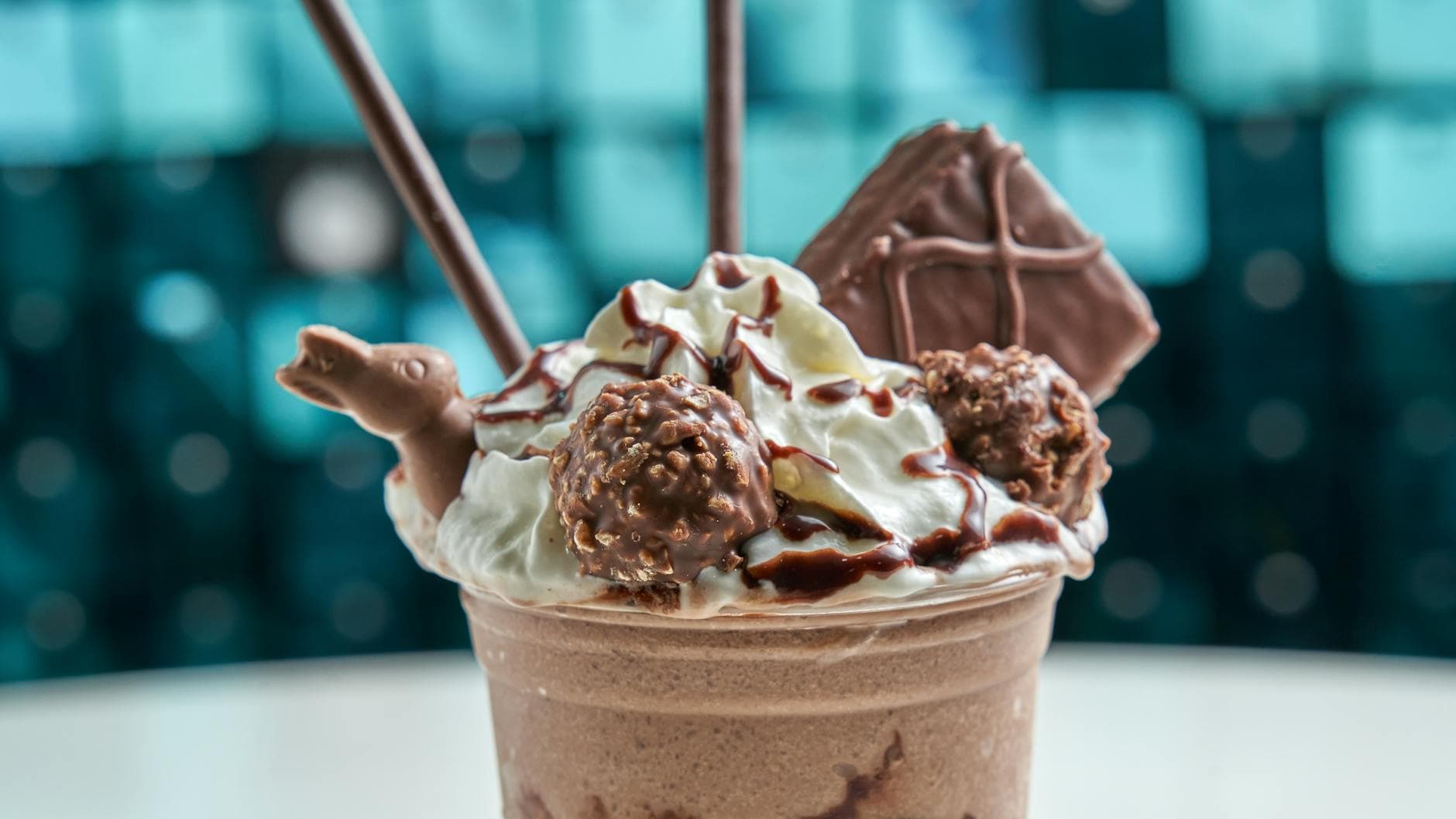 Thick chocolate milkshake